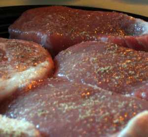 Pork chops plus the necessary salt and pepper