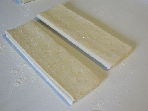 Frozen blocks of very buttery dough.